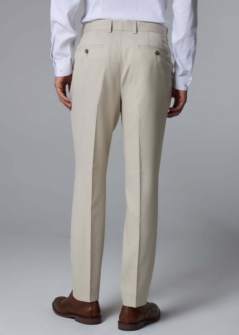 Taylor & Wright Fairmont Stone Texture Slim Fit Suit Trouser