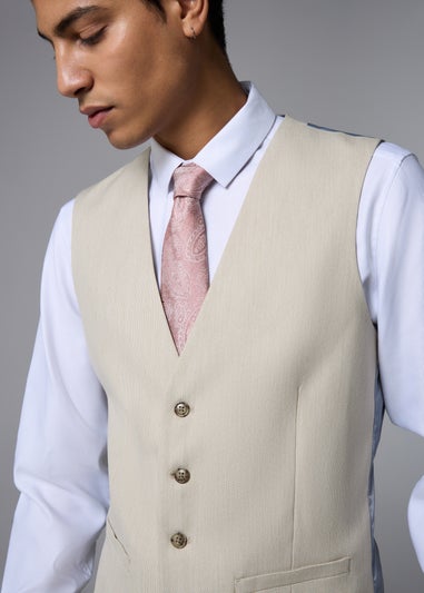 Taylor & Wright Fairmont Stone Texture Suit Waistcoat