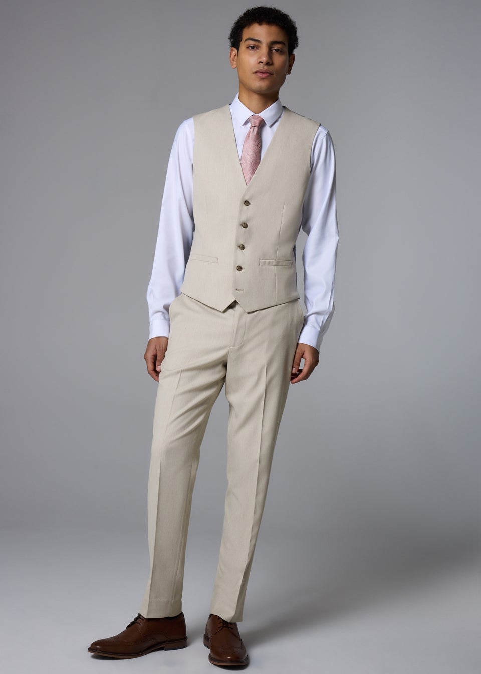 Taylor & Wright Fairmont Stone Texture Suit Waistcoat