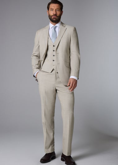 Taylor & Wright Carrington Stone Check Regular Fit Suit Jacket