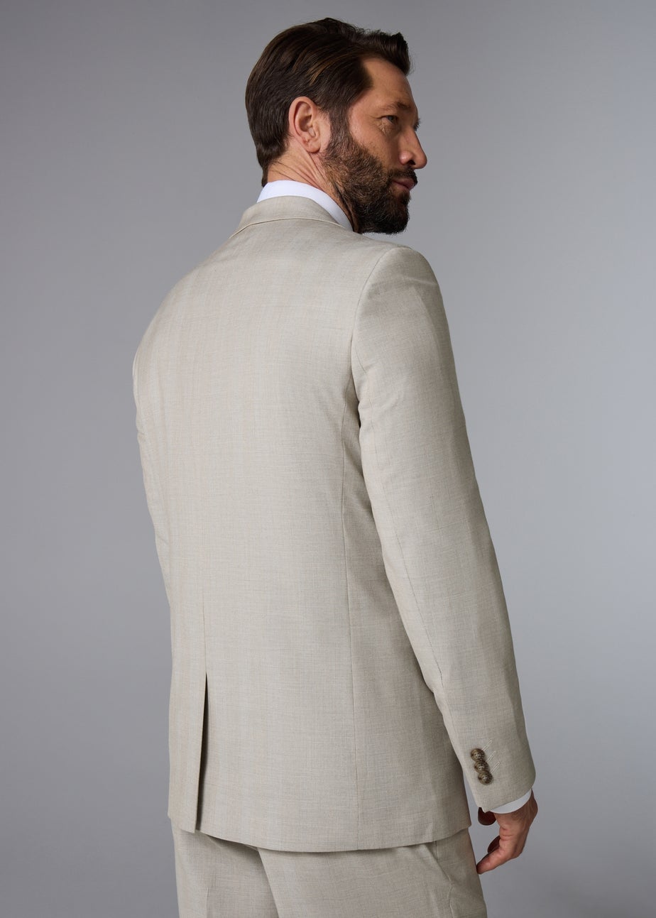 Taylor & Wright Carrington Stone Check Regular Fit Suit Jacket