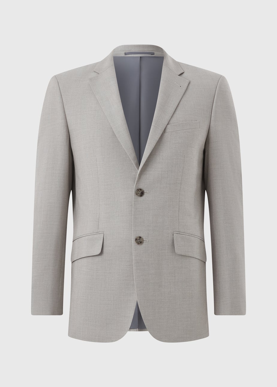Taylor & Wright Carrington Stone Check Regular Fit Suit Jacket