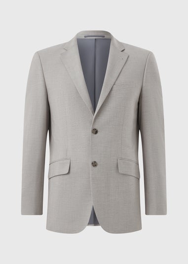 Taylor & Wright Carrington Stone Check Regular Fit Suit Jacket