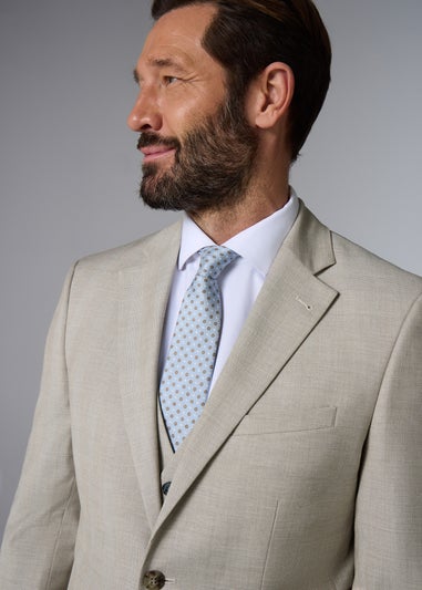 Taylor & Wright Carrington Stone Check Regular Fit Suit Jacket