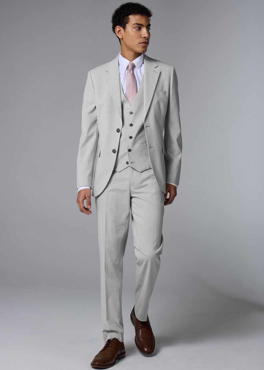 Taylor & Wright Ashbury Grey Puppytooth Slim Fit Suit Jacket