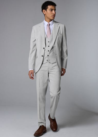 Taylor & Wright Ashbury Grey Puppytooth Slim Fit Suit Jacket