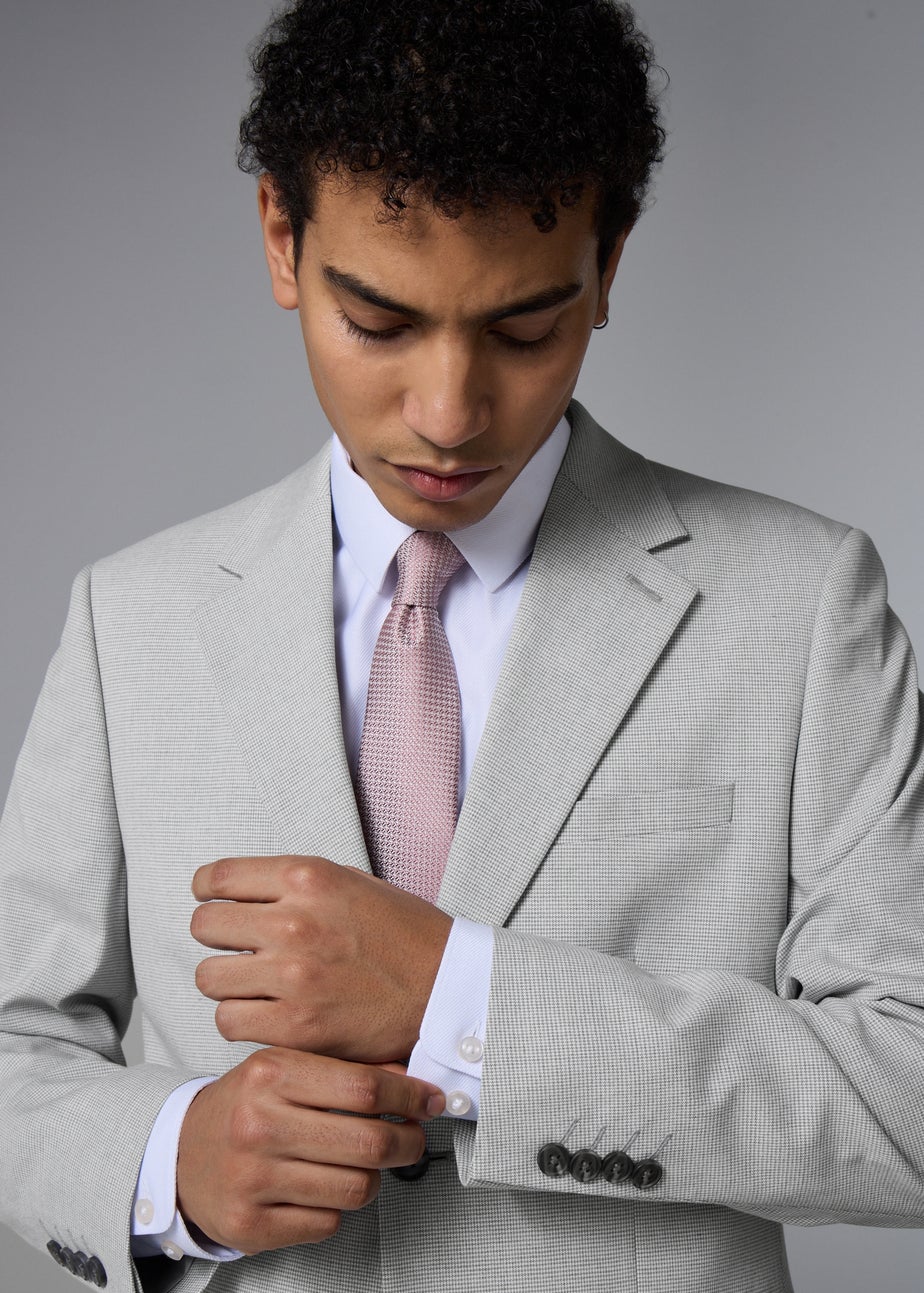 Taylor & Wright Ashbury Grey Puppytooth Slim Fit Suit Jacket