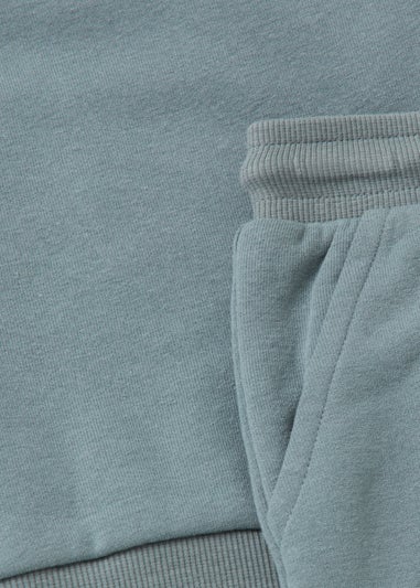 Boys Dusty Blue Sweatshirt & Jogging Bottom Set (1-7yrs)