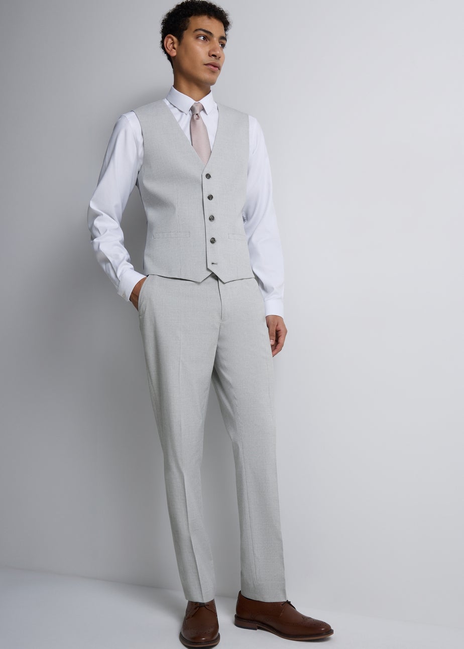Taylor & Wright Ashbury Grey Puppytooth Slim Fit Suit Trousers