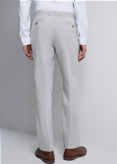 Taylor & Wright Ashbury Grey Puppytooth Slim Fit Suit Trousers