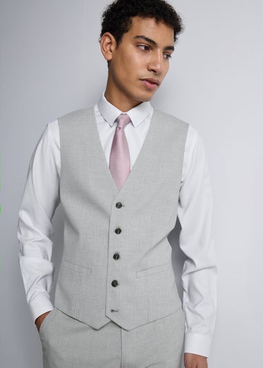 Taylor & Wright Ashbury Grey Puppytooth Suit Waistcoat