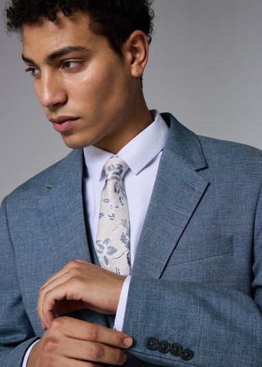 Taylor & Wright Blue Hawthorne Textured Slim Fit Suit Jacket