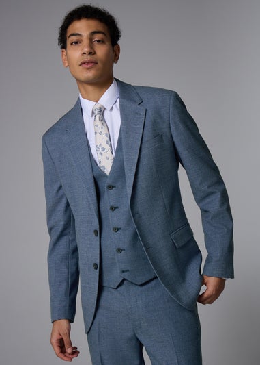 Taylor & Wright Blue Hawthorne Textured Slim Fit Suit Jacket