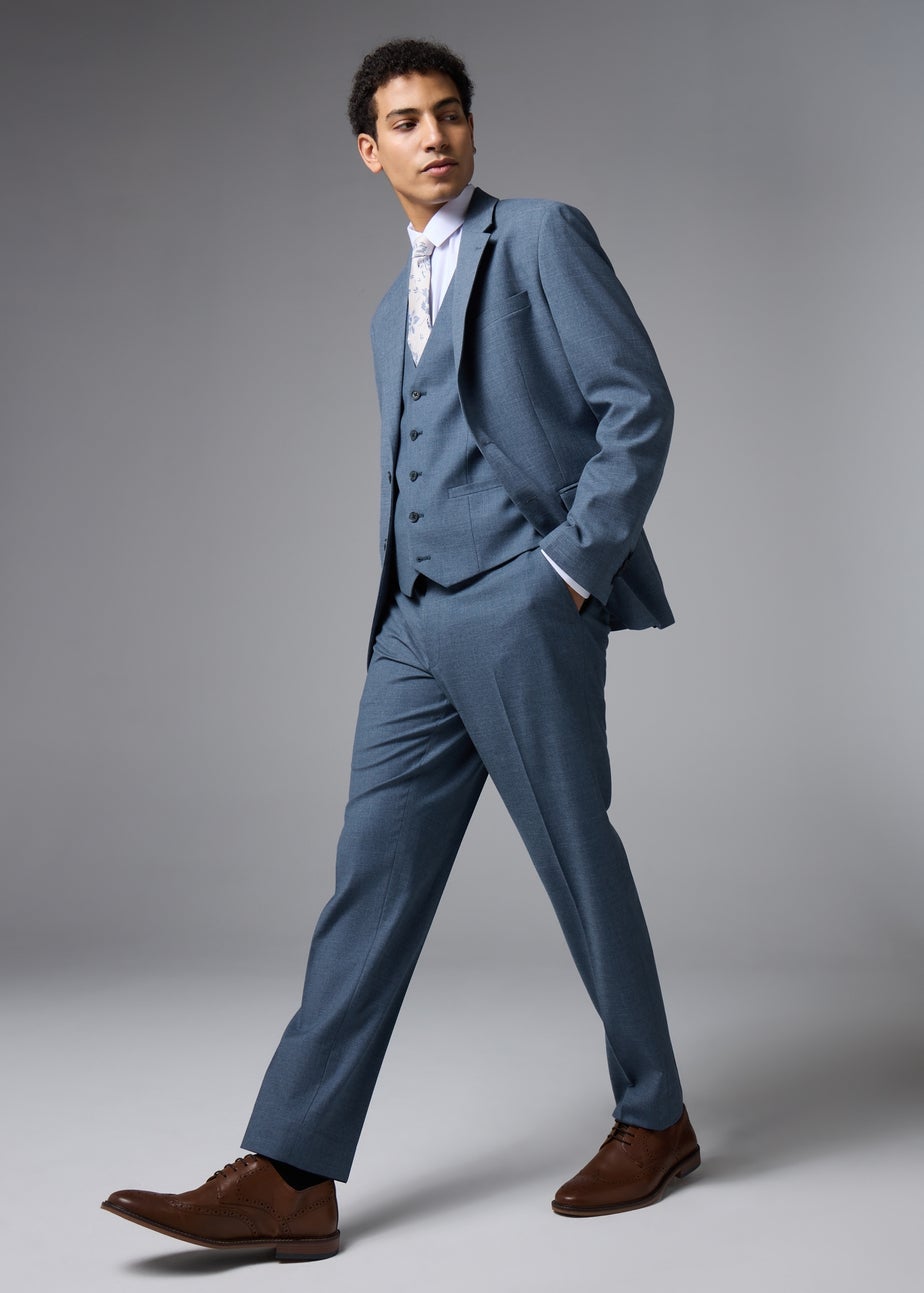 Taylor & Wright Blue Hawthorne Textured Slim Fit Suit Jacket