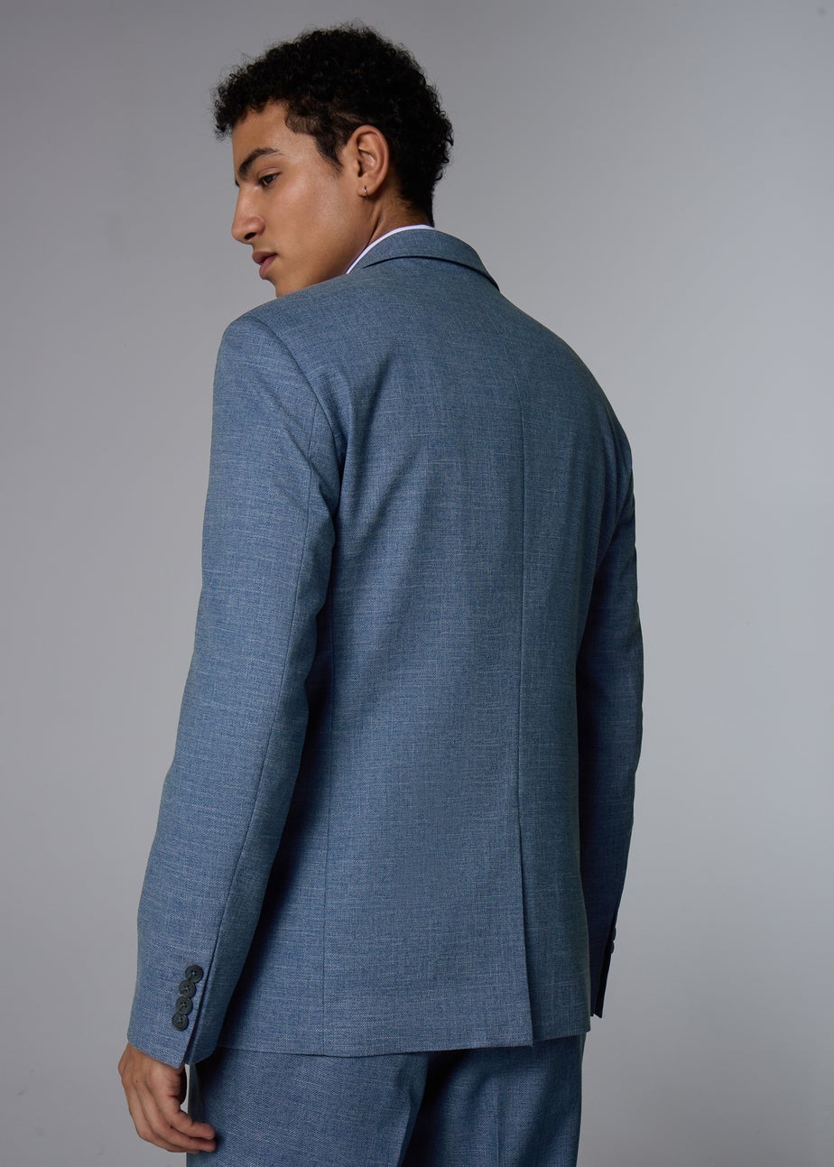 Taylor & Wright Blue Hawthorne Textured Slim Fit Suit Jacket