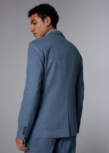 Taylor & Wright Blue Hawthorne Textured Slim Fit Suit Jacket