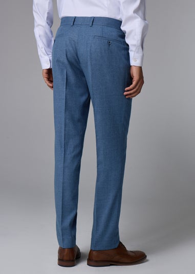Taylor & Wright Hawthorne Mid Blue Textured Slim Fit Suit Trousers