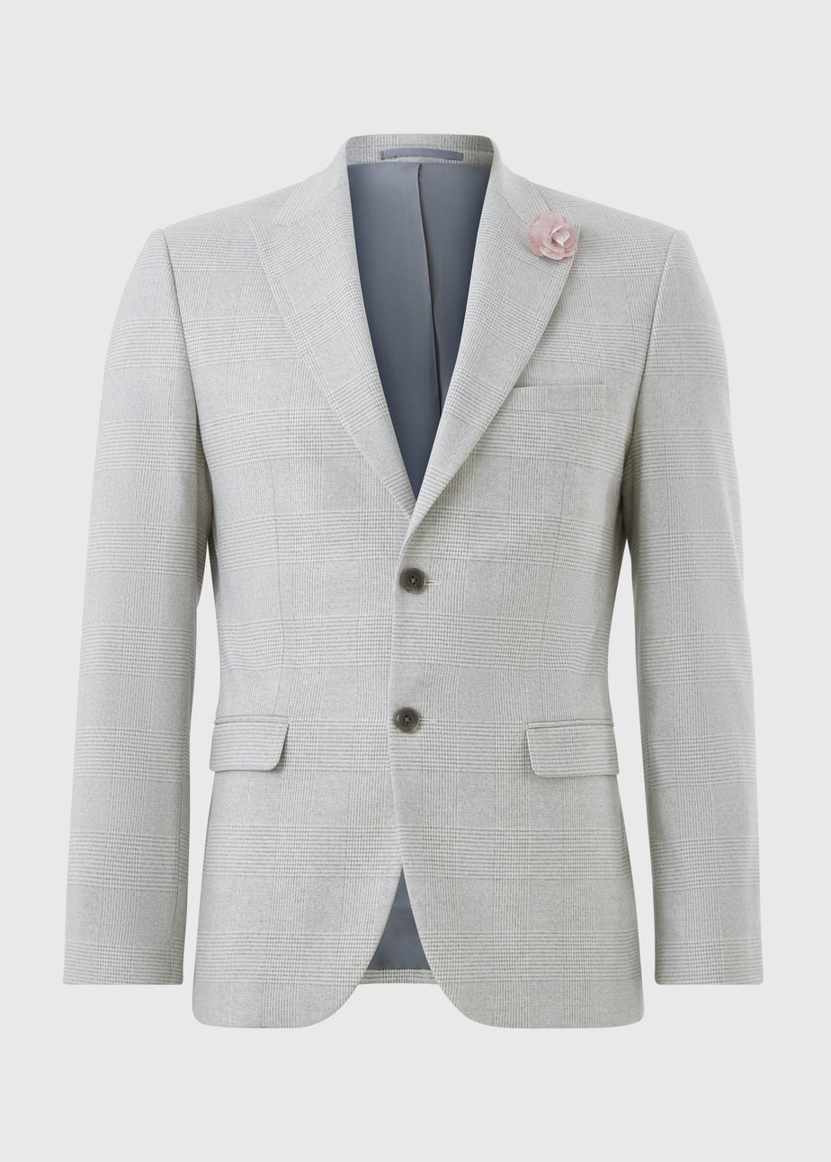 Taylor & Wright Elwood Grey Check Tailored Fit Suit Jacket