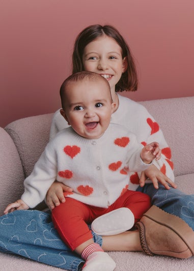 Baby Cream Love Heart Cardigan (Newborn-23mths)