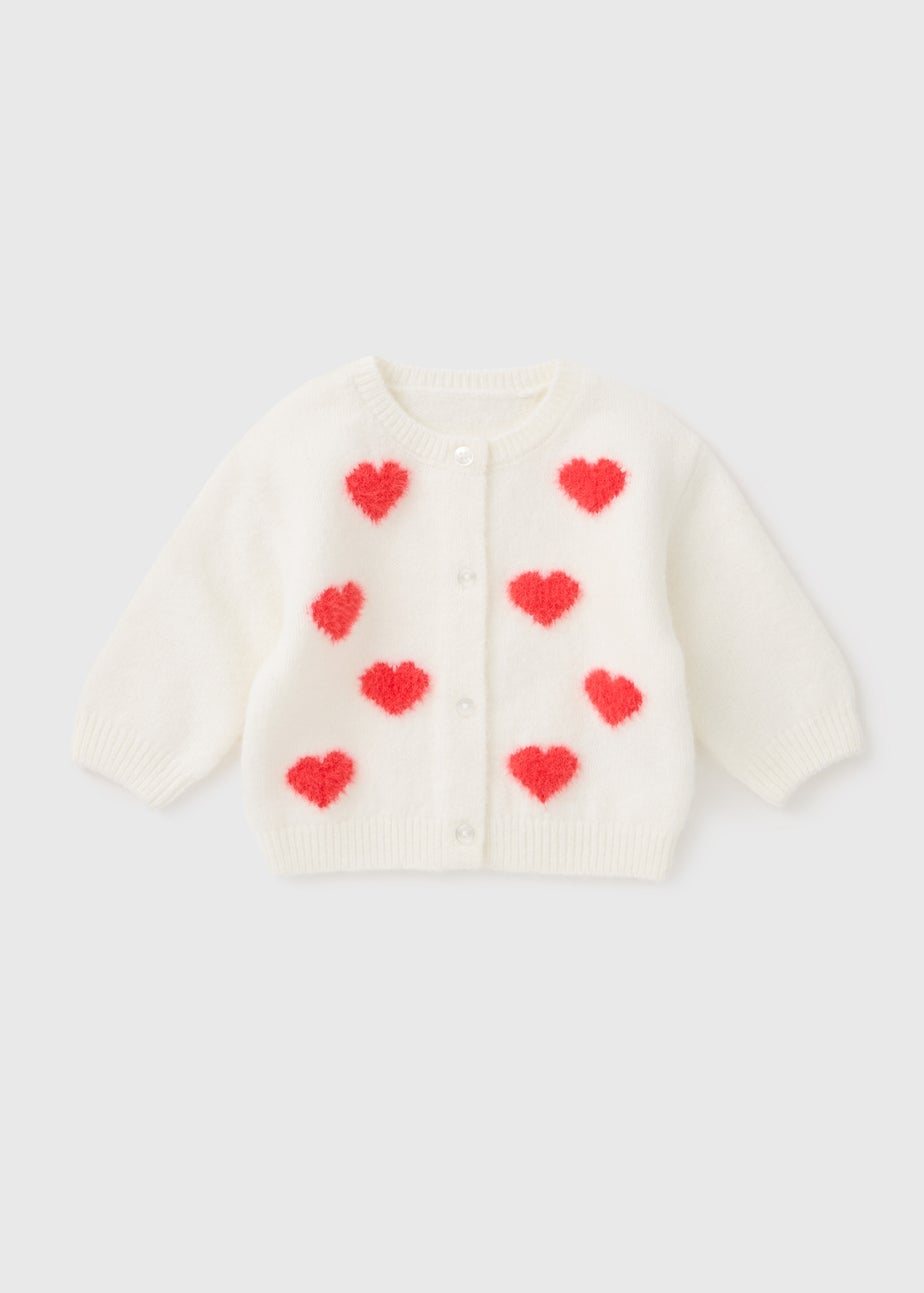 Baby Cream Love Heart Cardigan (Newborn-23mths)