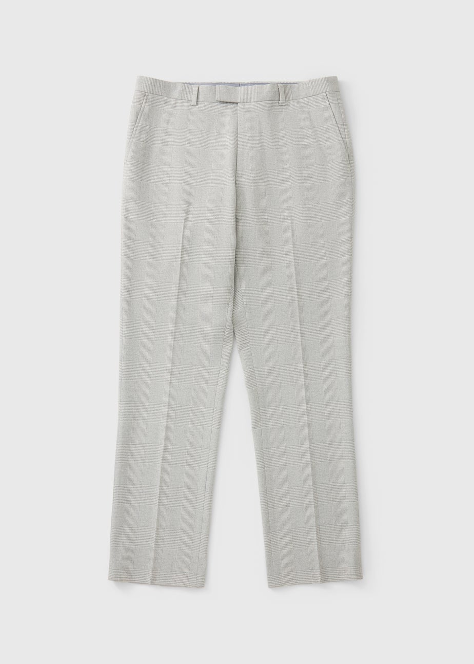 Taylor & Wright Grey Tailored Check Trousers