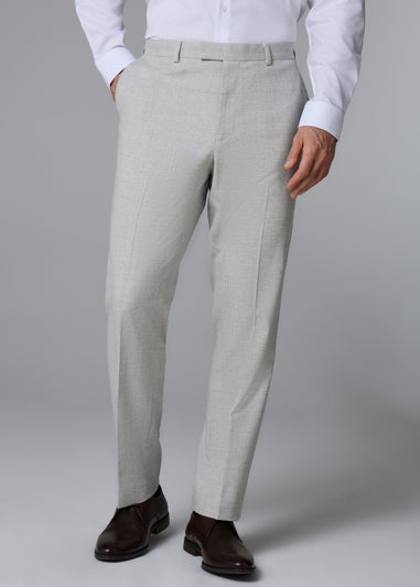 Taylor & Wright Grey Tailored Check Trousers