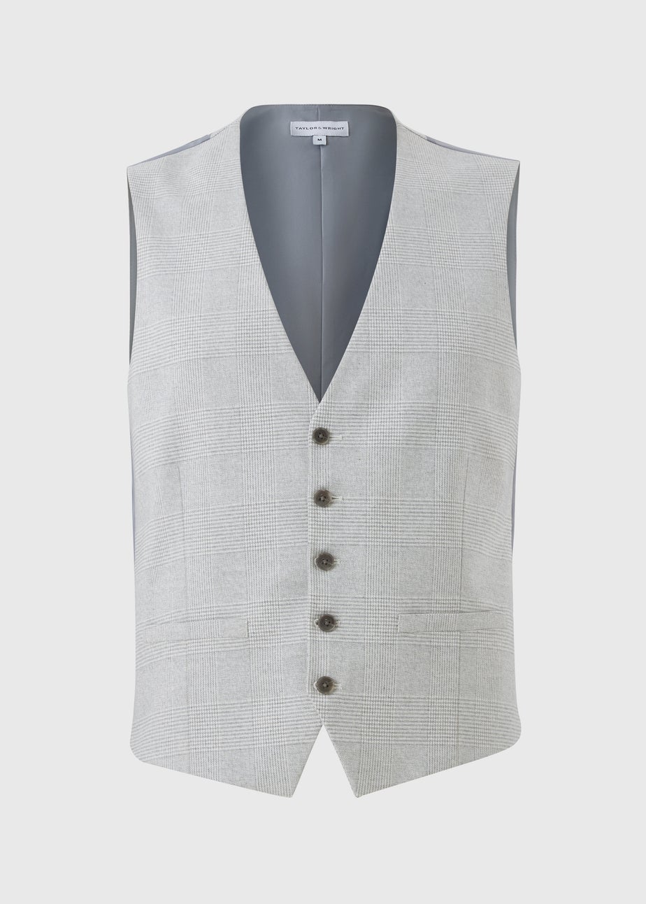 Taylor & Wright Elwood Grey Check Waistcoat