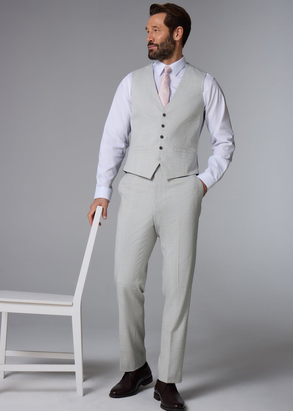 Taylor & Wright Elwood Grey Check Waistcoat