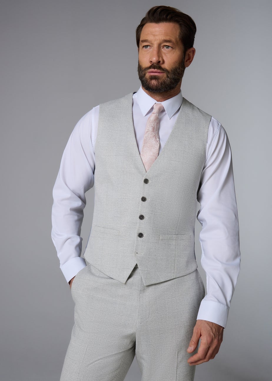 Taylor & Wright Elwood Grey Check Waistcoat