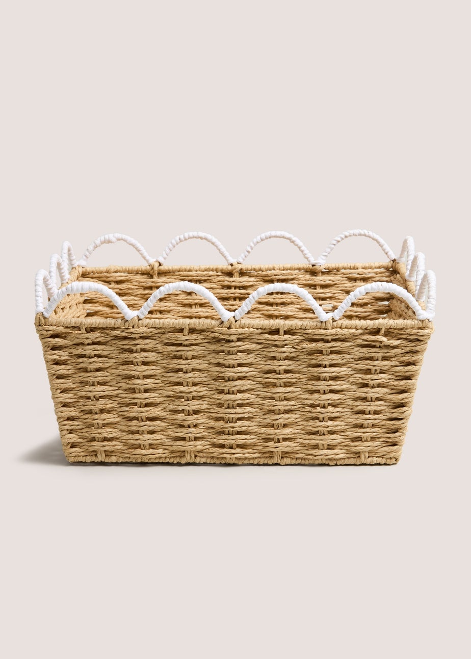 Scallop Edge Small Storage Basket