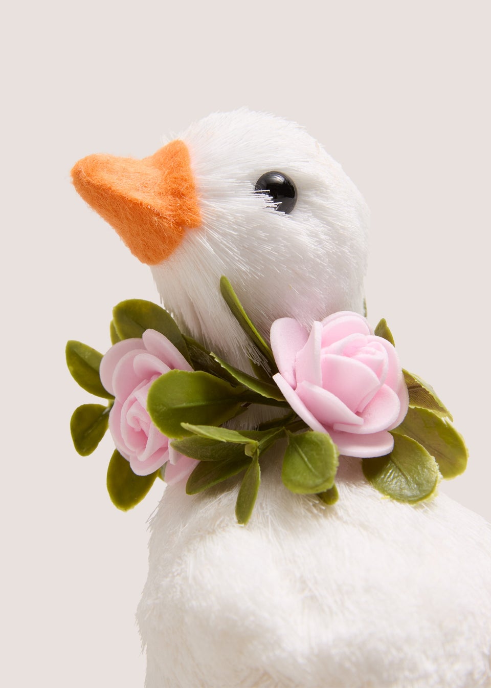 White Flowered Goose Decoration