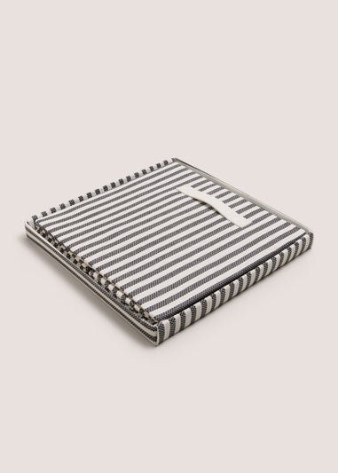 Black Striped Foldable Storage Box
