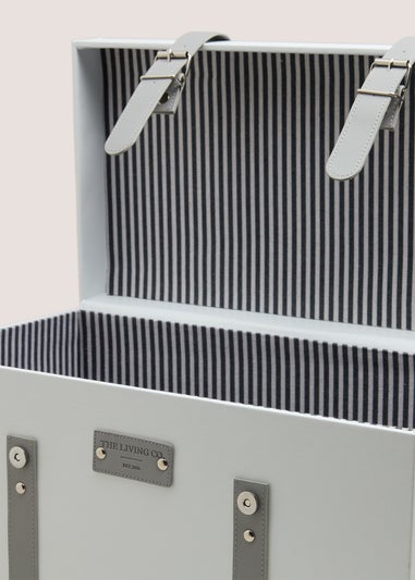 White Living Co Leather Trunk