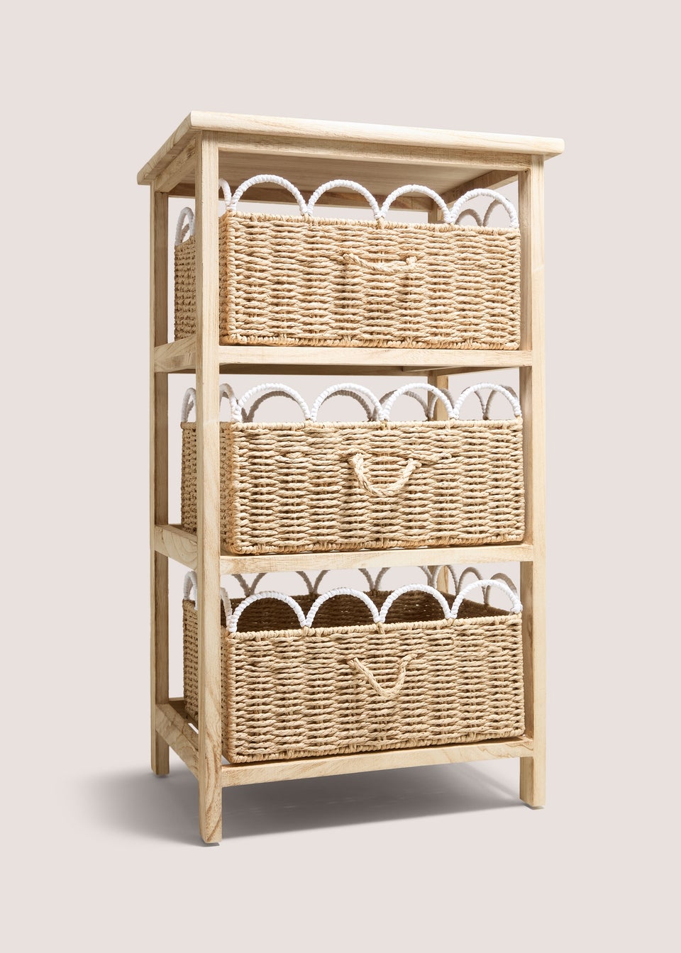 Wood Scallop Drawers