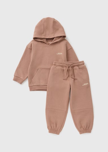 Boys Terracotta Balloon Sweatshirt & Jogging Bottom Set (1-7yrs)