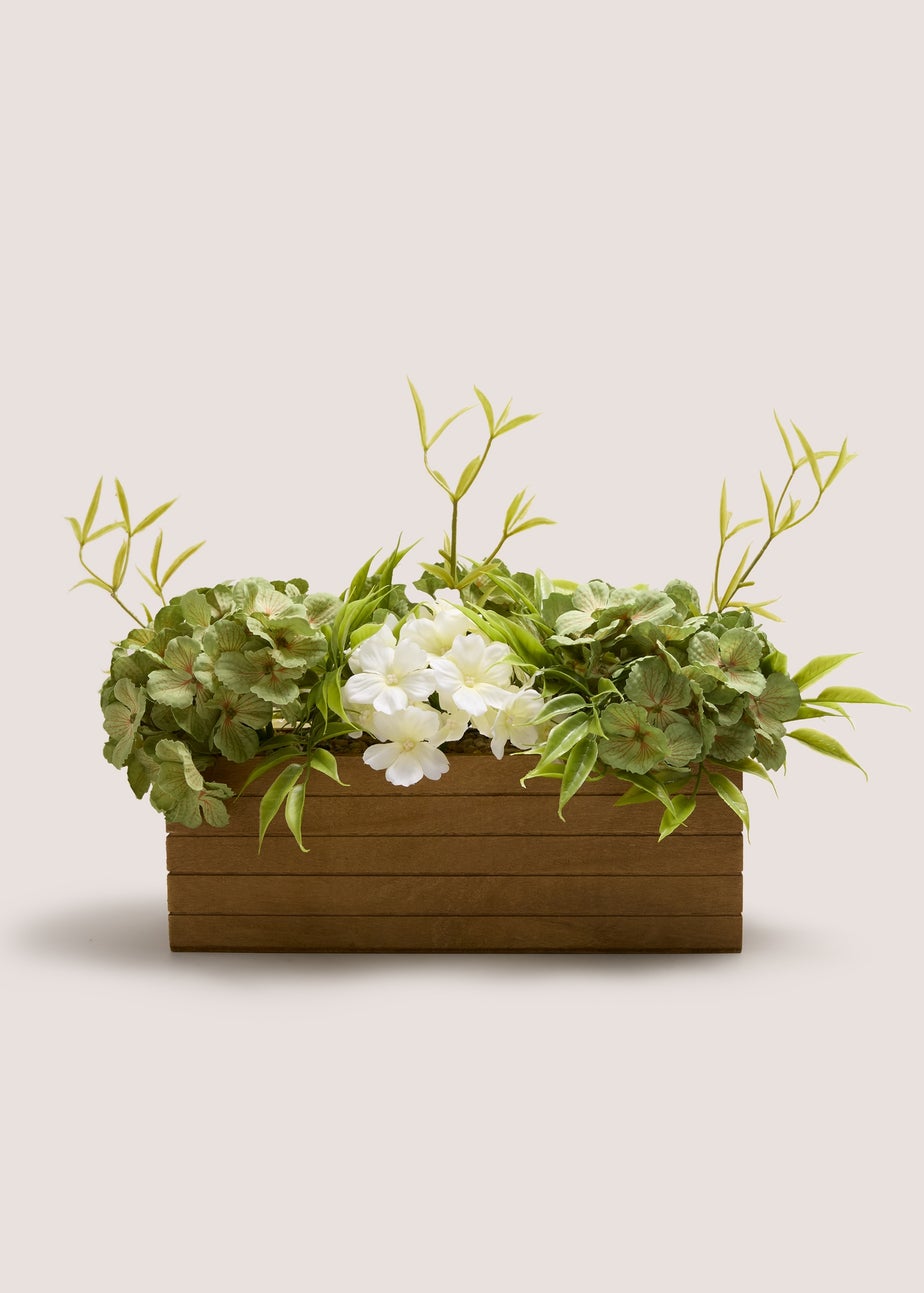 Mix Florals In Wooden Box