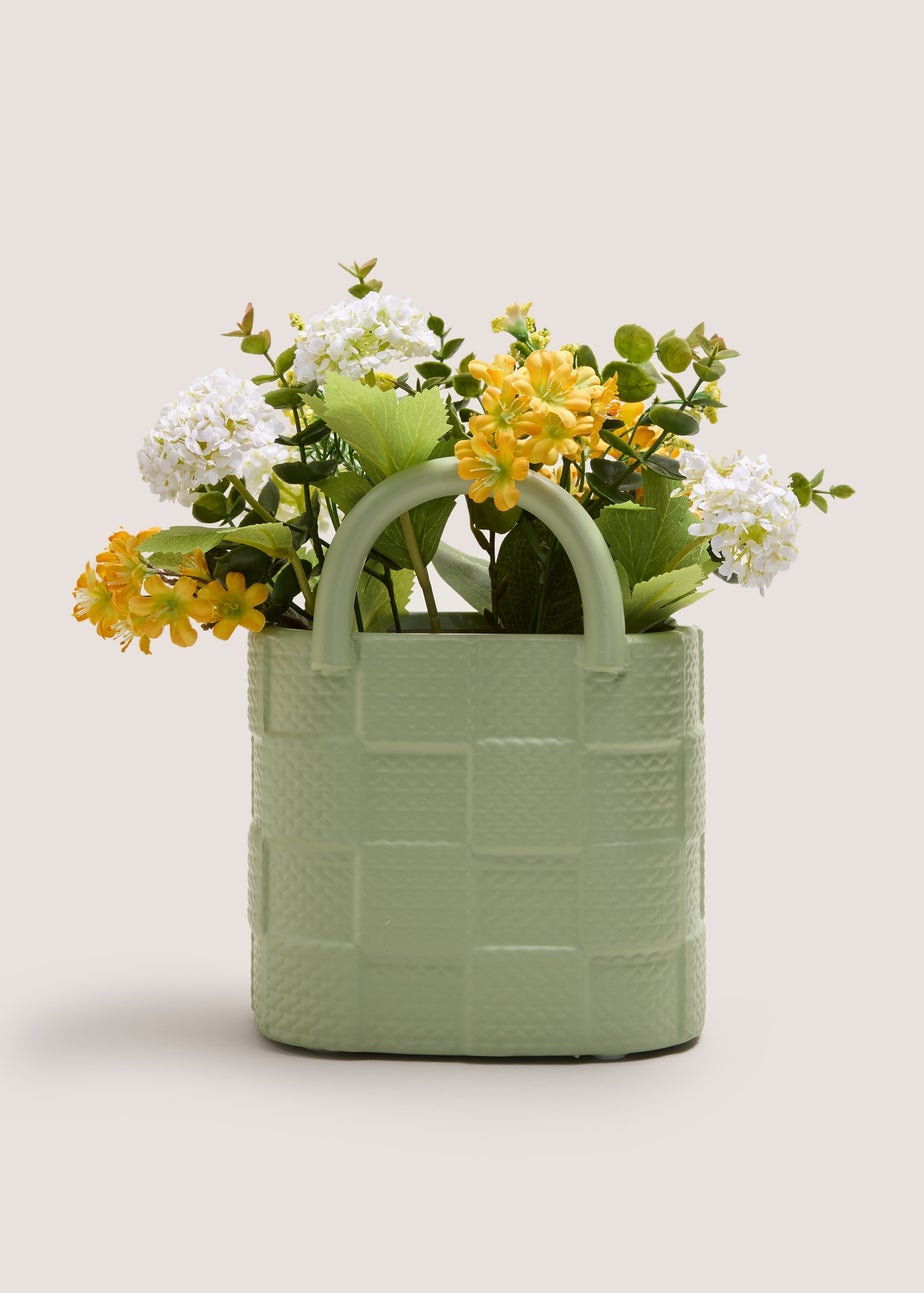 Flowers In Handbag Vase