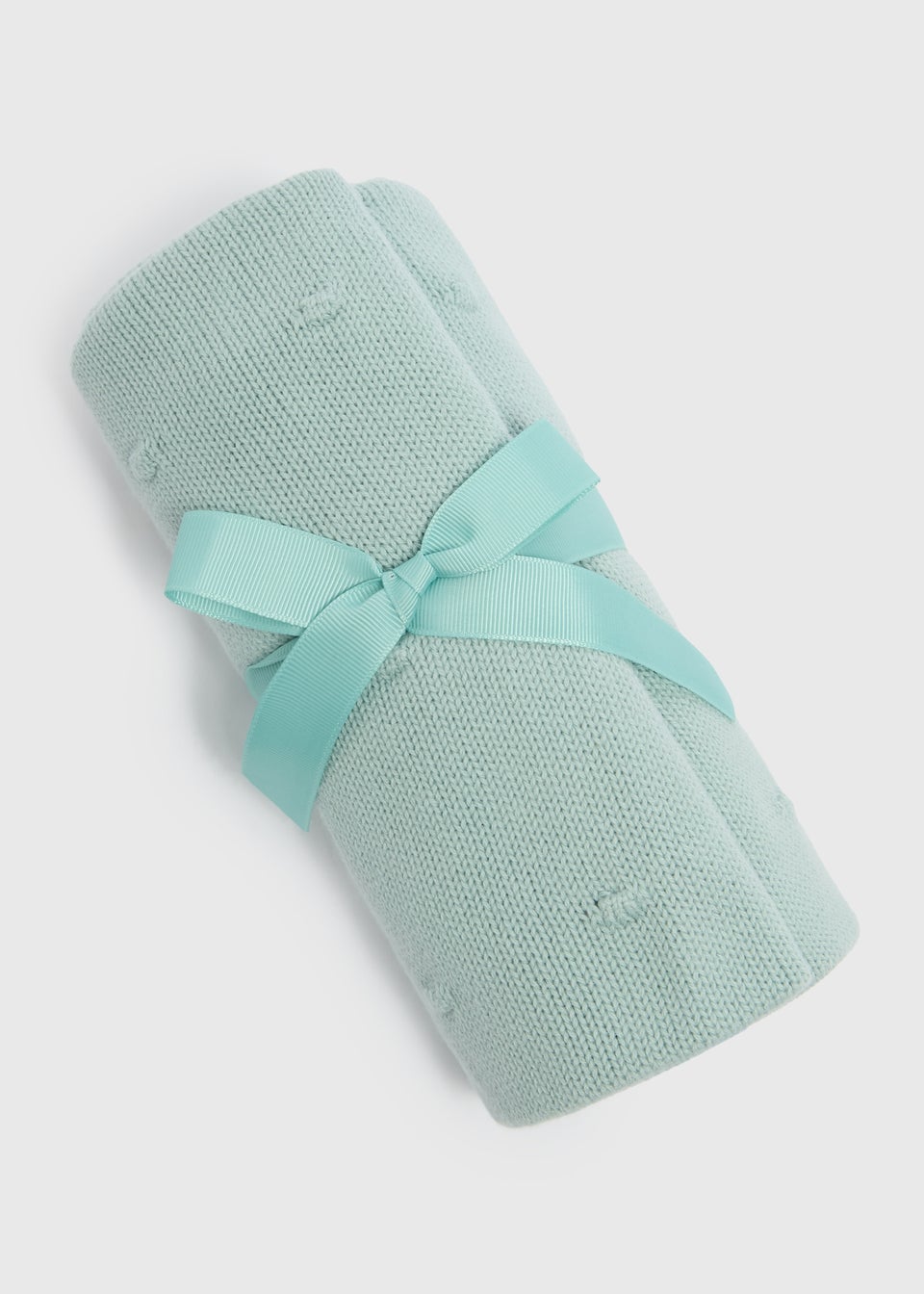 Baby Girl Sage Knitted Blanket