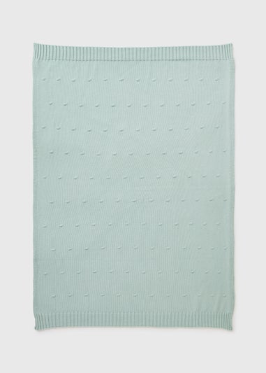 Baby Girl Sage Knitted Blanket