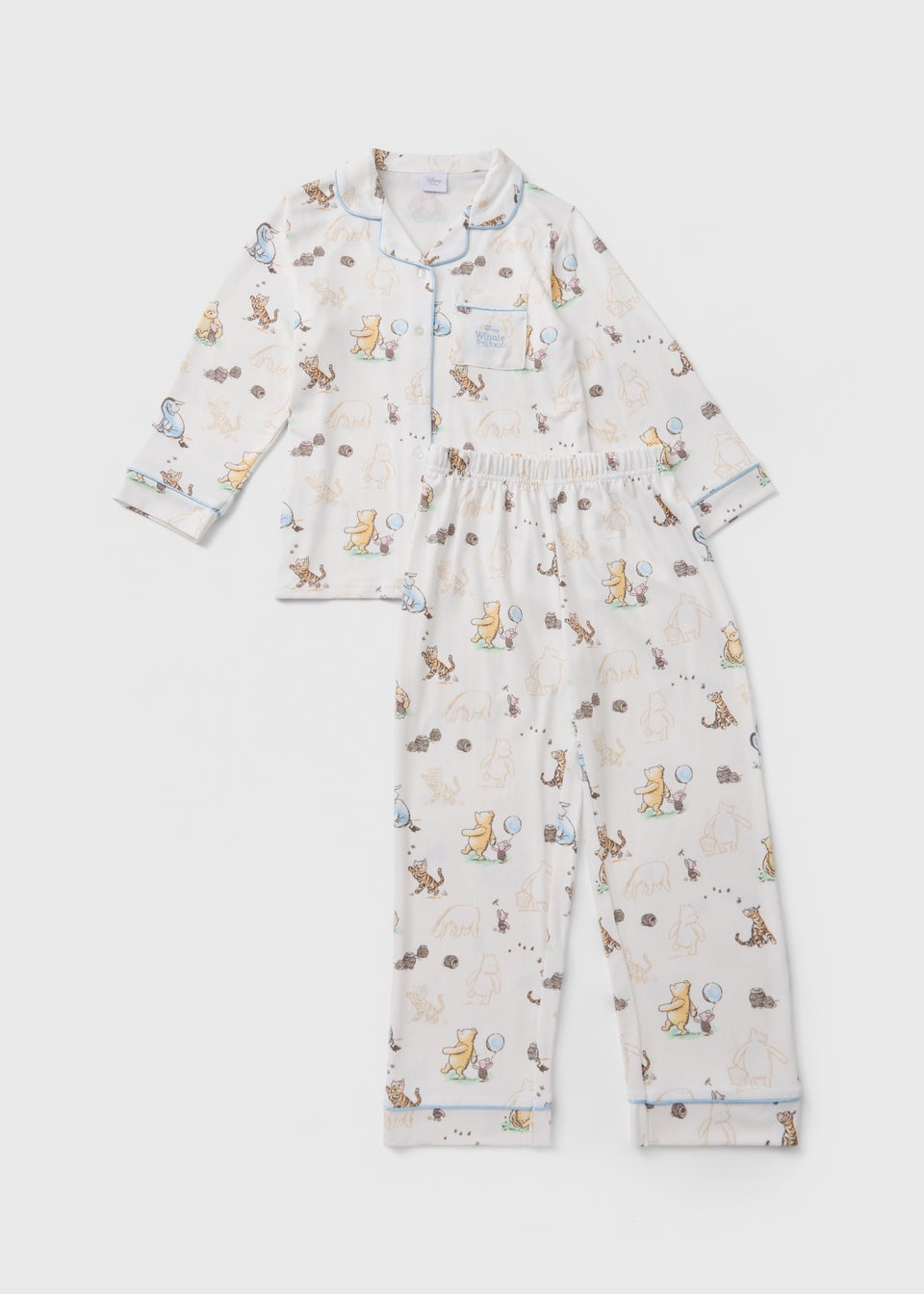 Disney Kids Cream Winnie The Pooh Pyjama Set (1-13yrs)