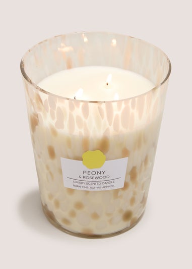 Cream Peony & Rosewood Confetti Large Candle