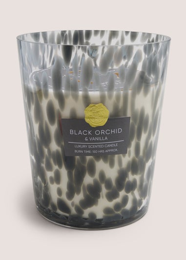 Grey Black Orchid & Vanilla Confetti Large Candle