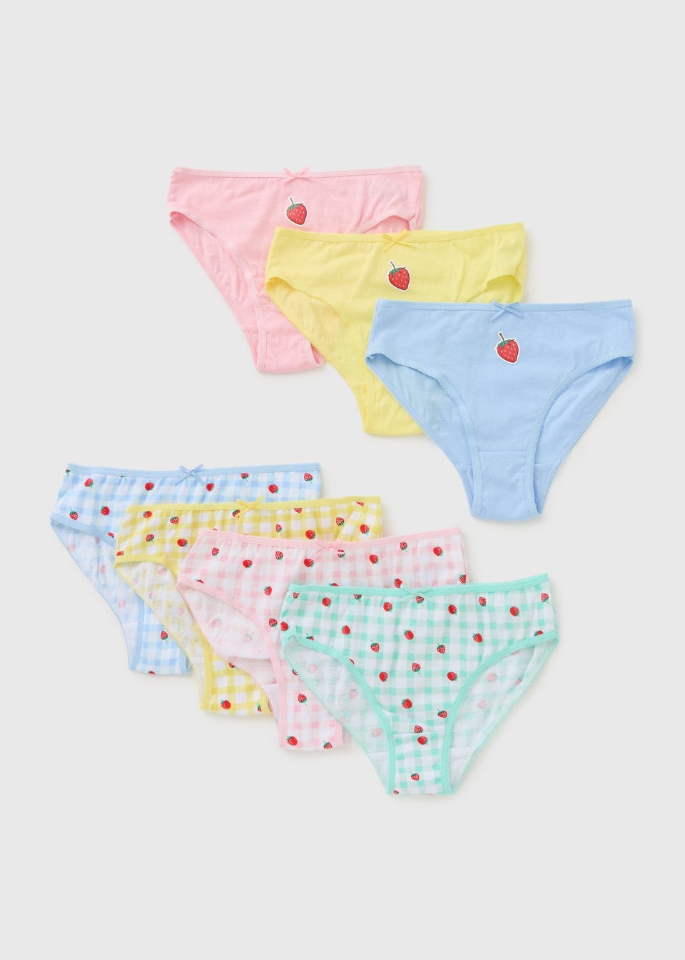 7 Pack Girls Patterned Knickers (1-11 Years)