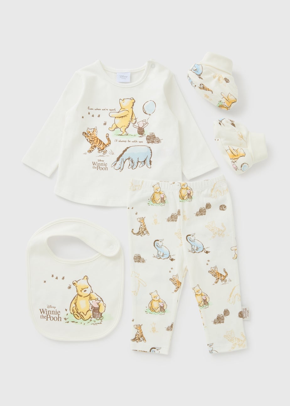 4 Piece Baby Cream Winnie The Pooh Gift Set (Newborn-12mths)