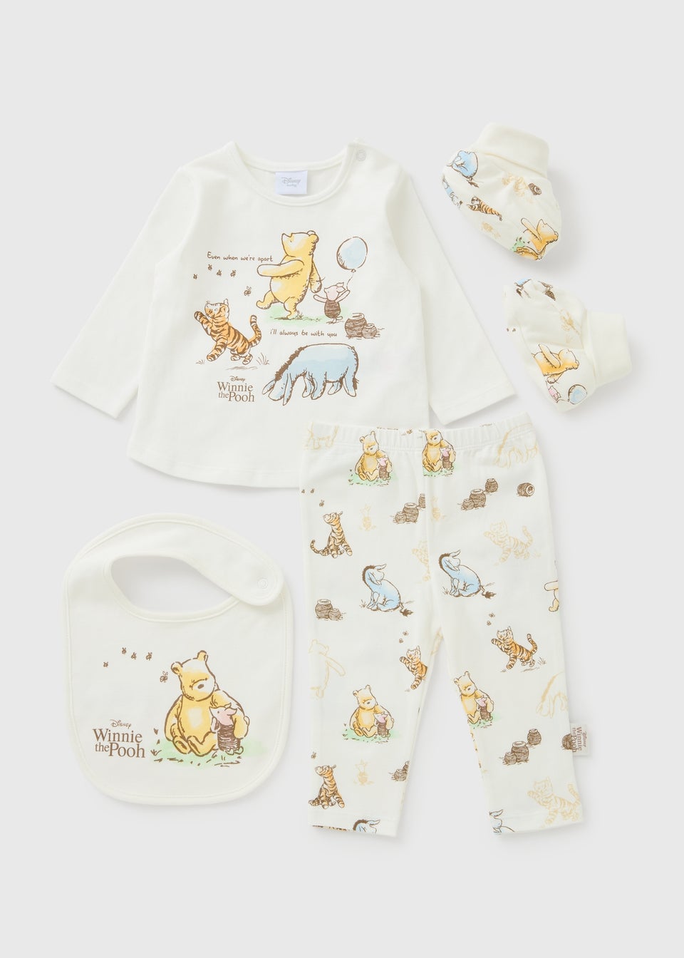 4 Piece Baby Cream Winnie The Pooh Gift Set (Newborn-12mths)