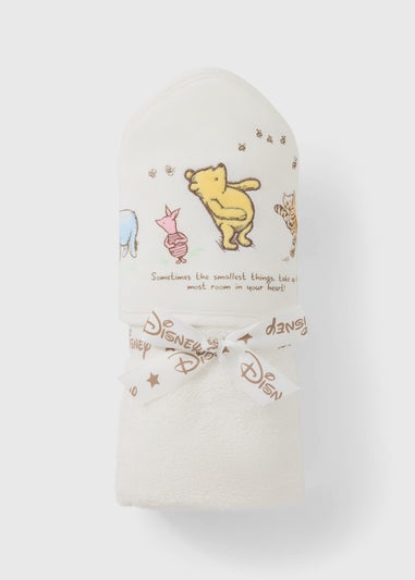 Disney Baby Cream Winnie The Pooh Towelling Wrap & Mitt