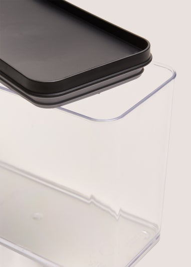 Black Wide Storage Jar