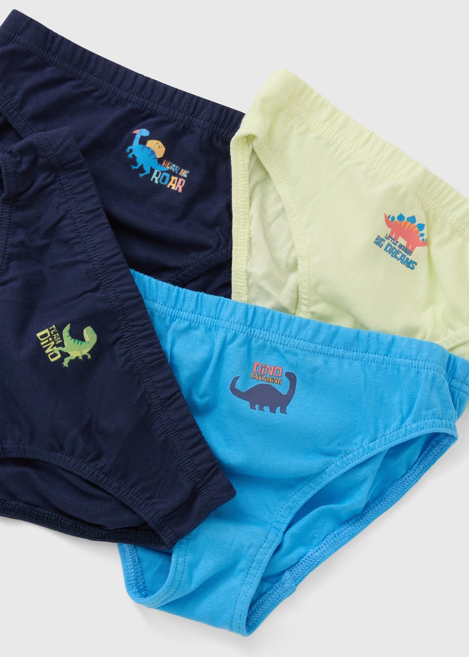 7 Pack Boys Multicolour Dino Briefs (1.5-11yrs)