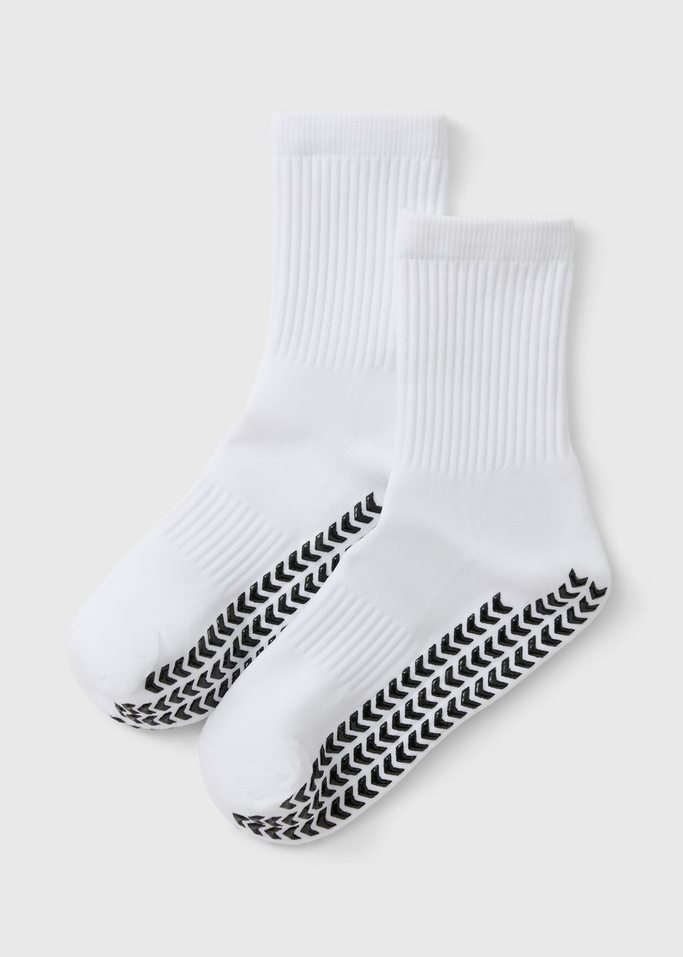 Boys White Football Grippy Socks (Younger 6-Older 6.5)