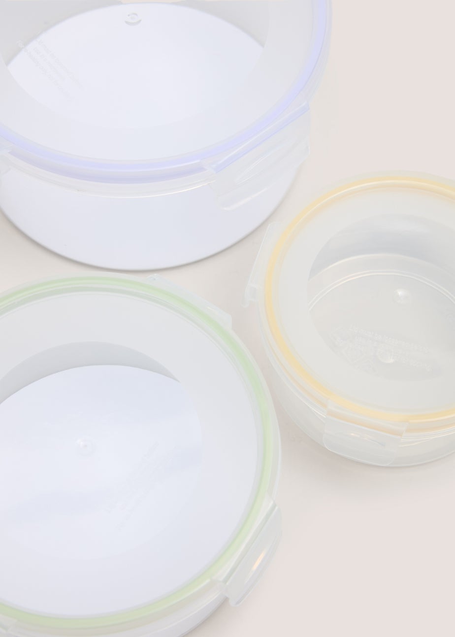 3 Piece Round Clip Lock Containers